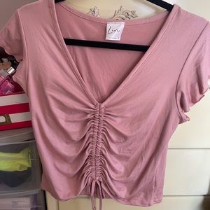 Olivia Rae pink cinched top